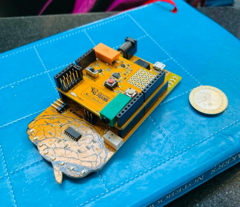 A NeuroDuino, Backyard Brains’ latest prototype