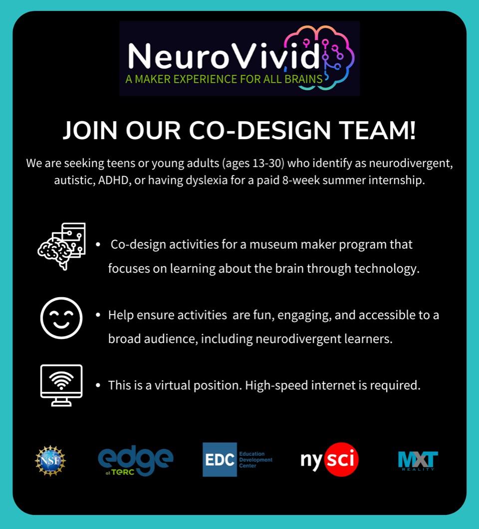 Paid Virtual Summer Internship for Neurodivergent Teens or Young Adults (Apply Through 7/1)